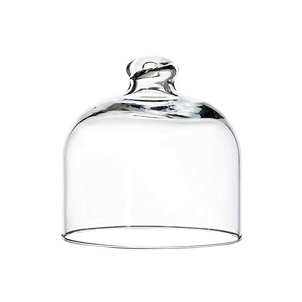 SWEET HOME Cloche Bell in Transparent Glass for Sweets Code CC00521LU cm 11.5h diam.11 by Varotto & Co.