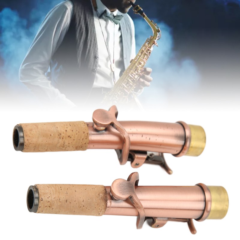 2Pcs Saxophone Neck Metal Straight Curved Accessory Replacement Set Kit