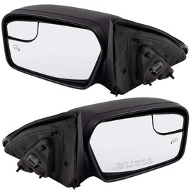Brock Pair Set Power Side View Mirrors Heated Puddle Lamp Textured fits 11-12 Ford Fusion 11 Mercury Milan (INCLUDING Hybrids) replaces FO1320424 FO1321424 BE5Z17683BA BE5Z17682BA