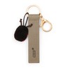 NICI Key Ring with Ladybird Design Artificial Leather Cord Olive
