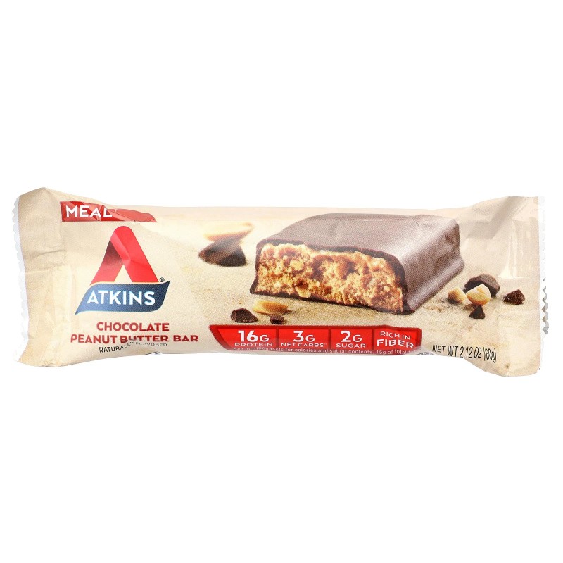 Barra de comida proteica, mantequilla de maní con chocolate, 8