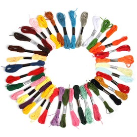 36 Skeins Embroidery Thread, Friendship Bracelets Embroidery Floss, Woven Floss for Knitting DIY Crafts Project, Sewing Accessories and Supplies, 6 Strands 8.75 Yards