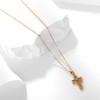 Women's Cross Pendant with AAA Cubic Zirconia, Gold Cross Necklace