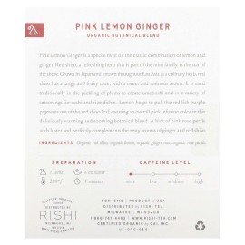 Rishi Tea Organic Botanical Blend, Pink Lemon Ginger