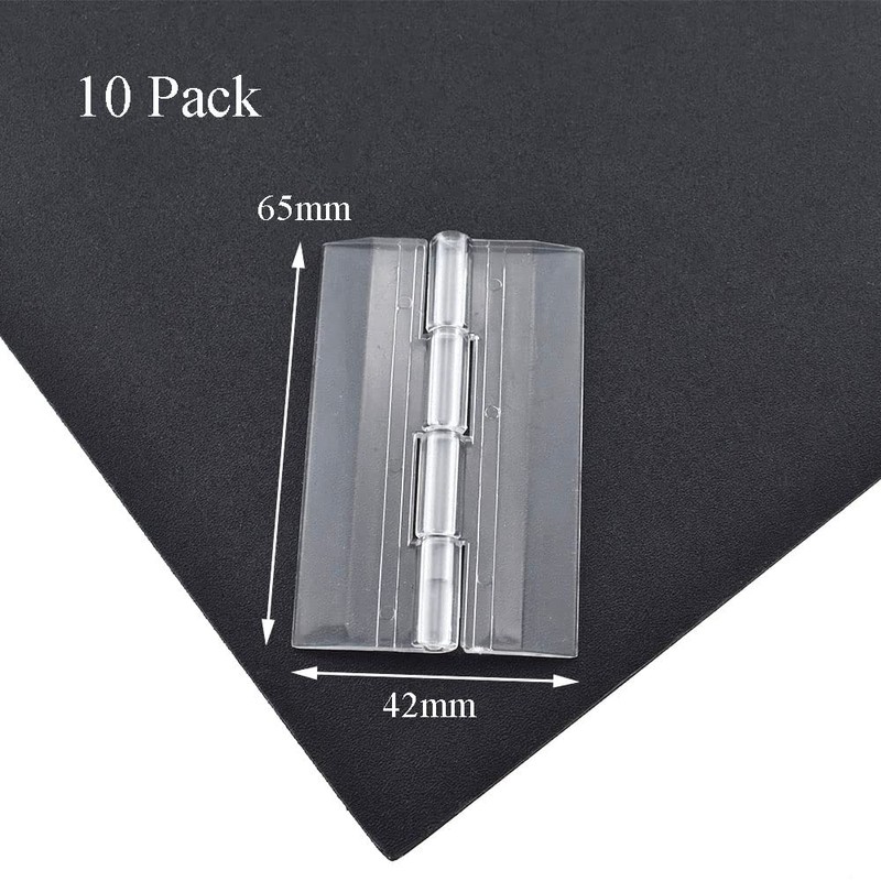 Odinest Clear Acrylic Hinge Transparent Folding Lightweight 65x42mm Crystal Plastic