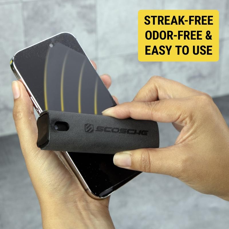 Scosche 2-in-1 Screen Cleaner - 2-in-1 Screen Cleaning Portable Mister