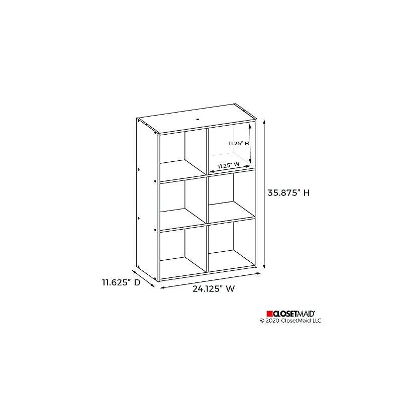 ClosetMaid Closetmaid Decorative Home Stackable 6 Cube Cubeicals Organizer Storage