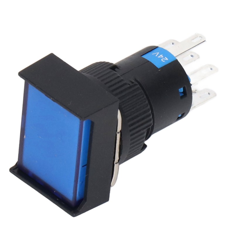 25Pcs Push Button Switch Self Locking AC DC 24V Accessory