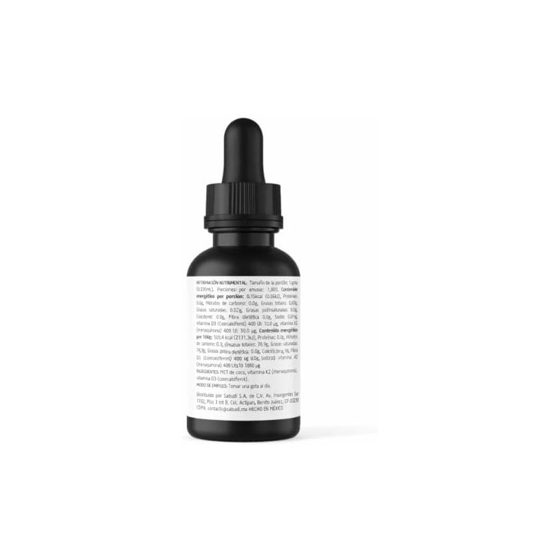 Vitamina D3 + K2 en gotas 30ml, suplemento diario, sin
