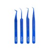 4 Pcs Fiber Tip Eyelash Extension Tweezer Professional Diamond Grip