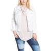 Jessica Simpson Women's Plus Size Pixie Denim Jacket White, 3X