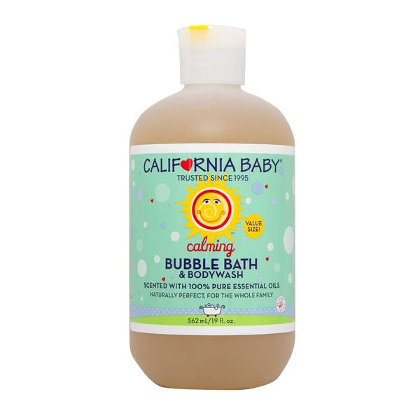 California Baby Calming Bubble Bath - Calming Scent of Lavender & Clary Sage Essential Oils, Perfect Before Bedtime, 100% Plant-Based - USDA Certified, Calming, 19 oz