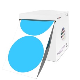 PARLAIM 3 Inch Round Color Code Dot Sticker, 500pcs Sky Blue Inventory Color Coding Circle Labels in Dispenser Box
