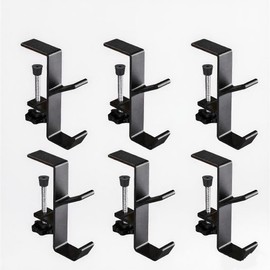 Christmas Sock Stand, Metal Hook 2-in-1 Christmas Sock Stand, No Drilling Required Fireplace Stand Sock Stand (Black) (6)