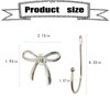 RR-RUOSHUI Bow Wall Hook 4 pcs Decorative Wall Hooks for