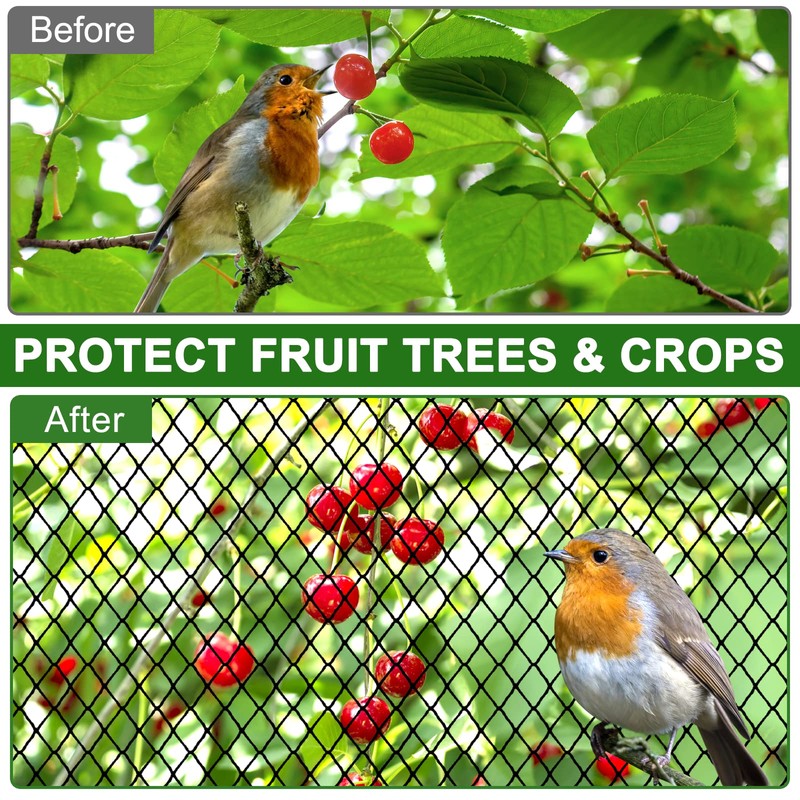 DQS Bird Netting for Garden Protection - 25x100ft Heavy Duty