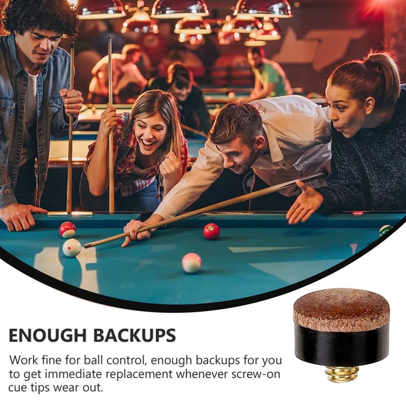 KkvoGmle 22 Pcs Screw on Tips, 10mm Replacement Billiard Cue