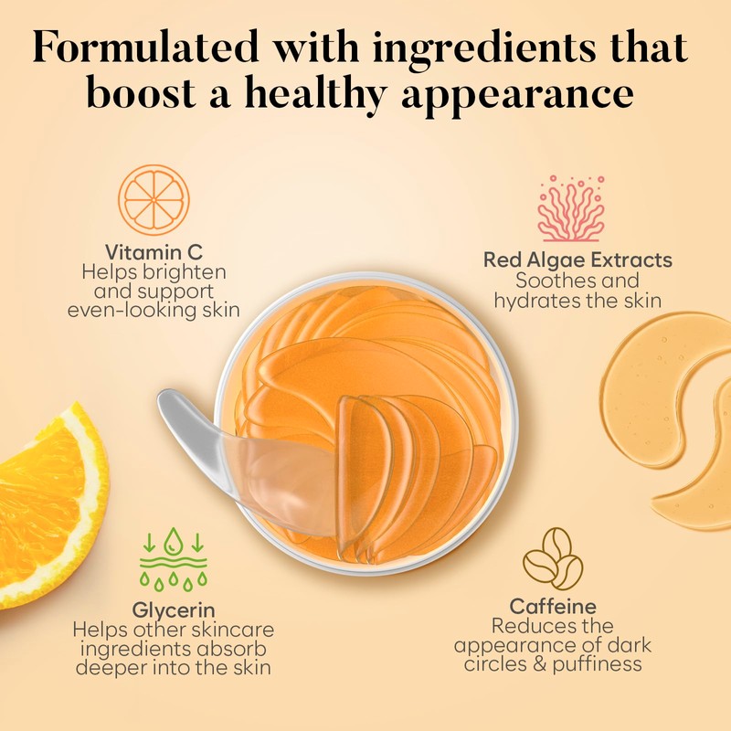 Vitamin C & Caffeine Under Eye Gel Patches, Under Eye