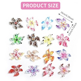 60Pcs 3D Flower Nail Charms Set, Colourful Nail Art Charms Accessories, Nail Charms for Nails, Ideal for Nail Art, Manicure Decoration and DIY Nail Designs, Tiny Flowers