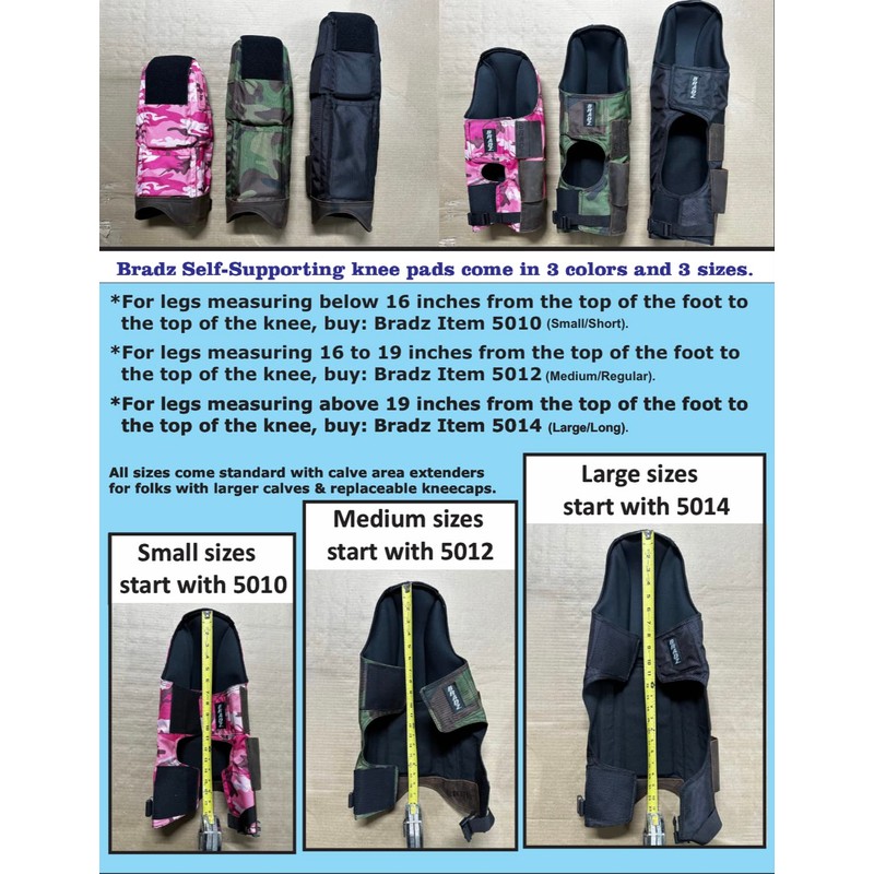 bradz Self-Supporting Knee Pads Long (5014)