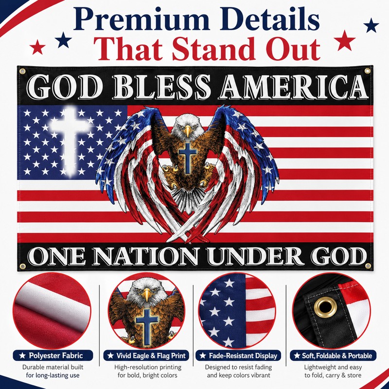 3x5 Ft Eagle Flag for Outdoor Display – Durable Polyester