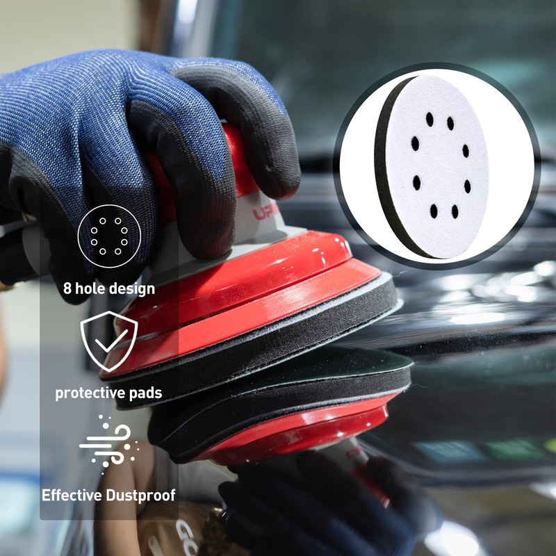 UPWOOD 5-Inch 8-Hole Soft Sponge Cushion Interface Pads, 4 Pads