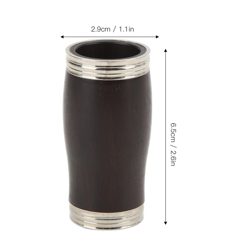 C ET Barrel, Clarinet Metal Ring Ebony Black Silver Clarinets