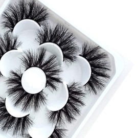 AMSDCN New 5 pairs fluffy faux mink eyelashes natural long false eyelash extension handmade volume 3d lashes makeup faux cils cilios (N-13)