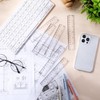 Zonon 6 Pcs 6 Inch Ruler Bulk Clear Plastic Flexible