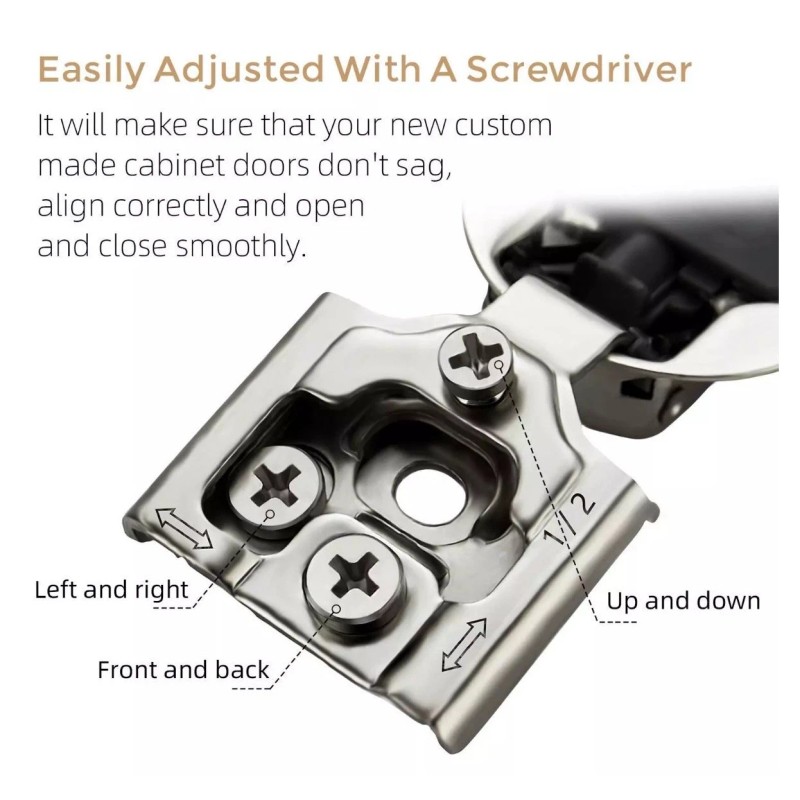 Ravinte 6 Pack 3 1.2 inch Soft Close Cabinet Hinges