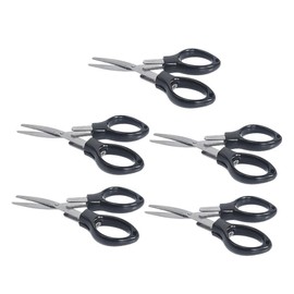 Operitacx 10 Stück Reise-Klappschere fliegen Kantenschere Küchenschere Zange Greifer Angeln geflochtener Schnurschneider Fischschere tragbarer Angelschneider Angelschnur Schere Metall Black