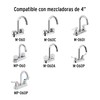 Foset Cuello tipo bar para mezcladora, Acero inoxidable, Encimera, Classic,