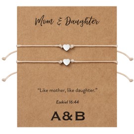 Christian Charm Bracelet With Bible Verse, Christian Gift For Birthdays, Sympathy, Mom, Mom to be, Sister, Daughter, Wife, Husband, Boyfriend & Friend, Inspirational Gifts, Christian Charm Bracelets (Mom & Daughter)