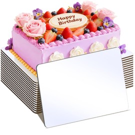 DGB 12 Pcs 14x10 Cakes Boards Rectangle White, Quarter Half Sheet Cake Board, Cake Cardboard Rectangle, Greaseproof Sturdy Dessert Base, Disposables Cakes Boards for Desserts, Cupcakes, Pizza, Pies