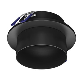 ledscom.de KRON Ceiling Mounting Frame, Round, Matte Black, Spotlights, Recessed Spotlights, Mounting Frame, Ceiling Light, Spotlight, Recessed Lights, Ceiling Spotlights, Flat, Spotlight, Ceiling