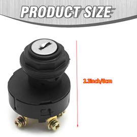 Hoypeyfiy 4360469 Ignition Switch with Key, Replacement for JLG 400S 460SJ 600A 600AJ 600S 600SJ 601S 660SJ 450A 450AJ T350 1532E2 1932E2 2032E2 2632E2 2646E2 3246E2, Replaces 4360470, 4360467