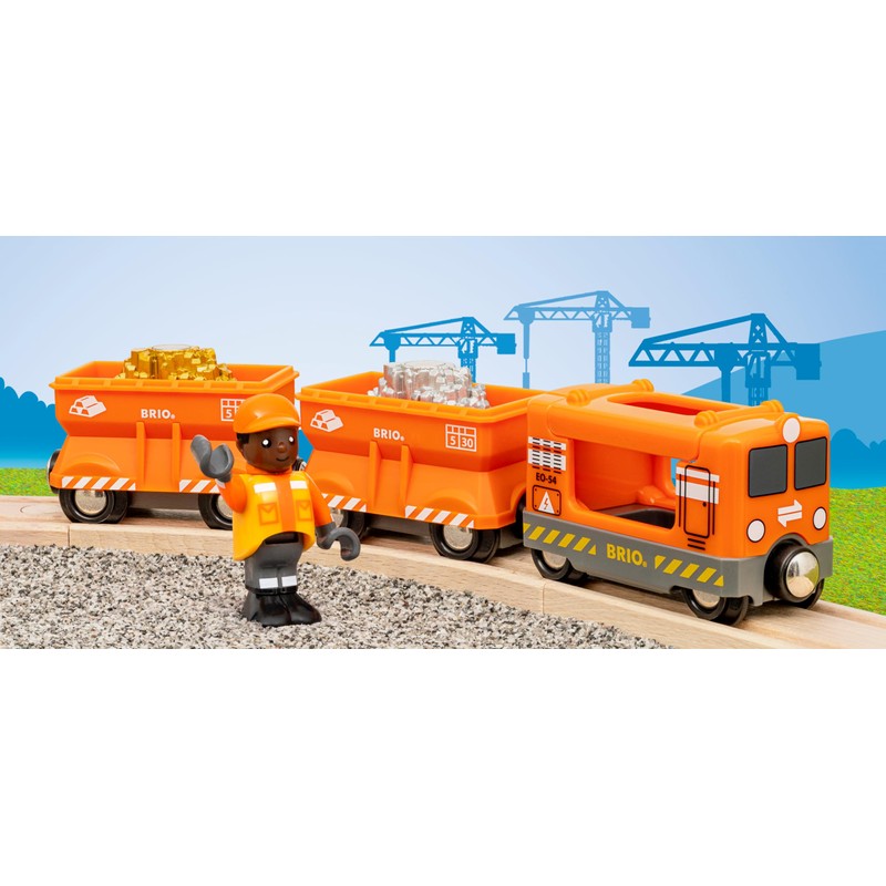 BRIO World Cargo Train for Kids Age 3 Years Up