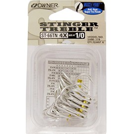 Owner ST-66 Treble Hooks Size Pack of 1/6