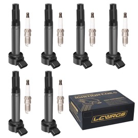 Set of 6 Ignition Coils Spark Plugs for Toyota Sienna Avalon Camry Highlander RAV4 Lexus RX350 IS350 ES350 2007 2008 2009 2010 2011 2012 2013 2014 2015 coil Packs Spark Plugs 3.5 V6 Replaces# UF487