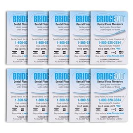 FLOSSAID BridgeAid Threaders 10 Packs of 10 (100 Threaders)
