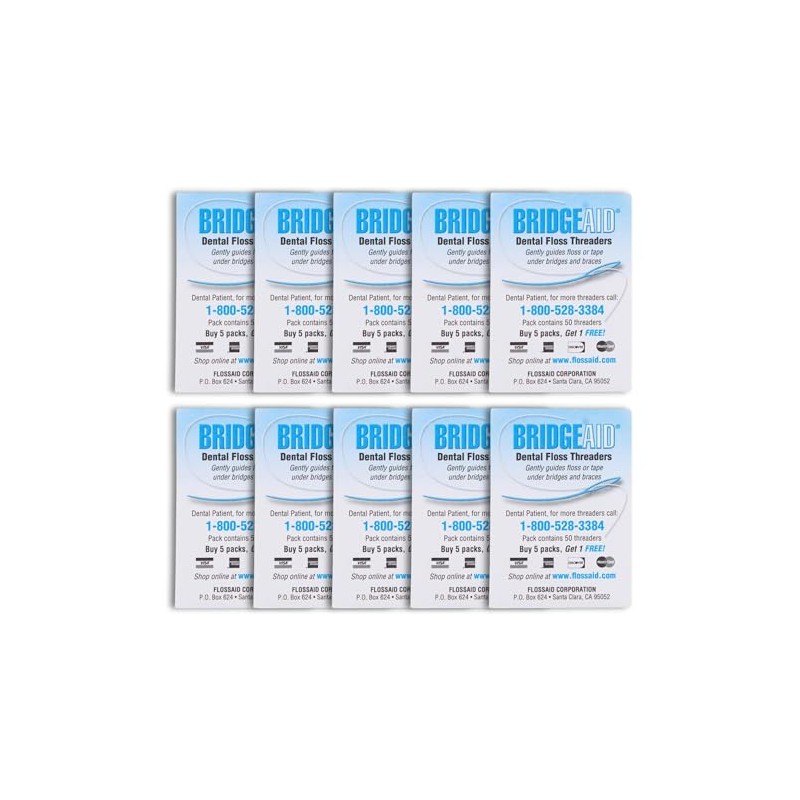 FLOSSAID BridgeAid Threaders 10 Packs of 10 (100 Threaders)