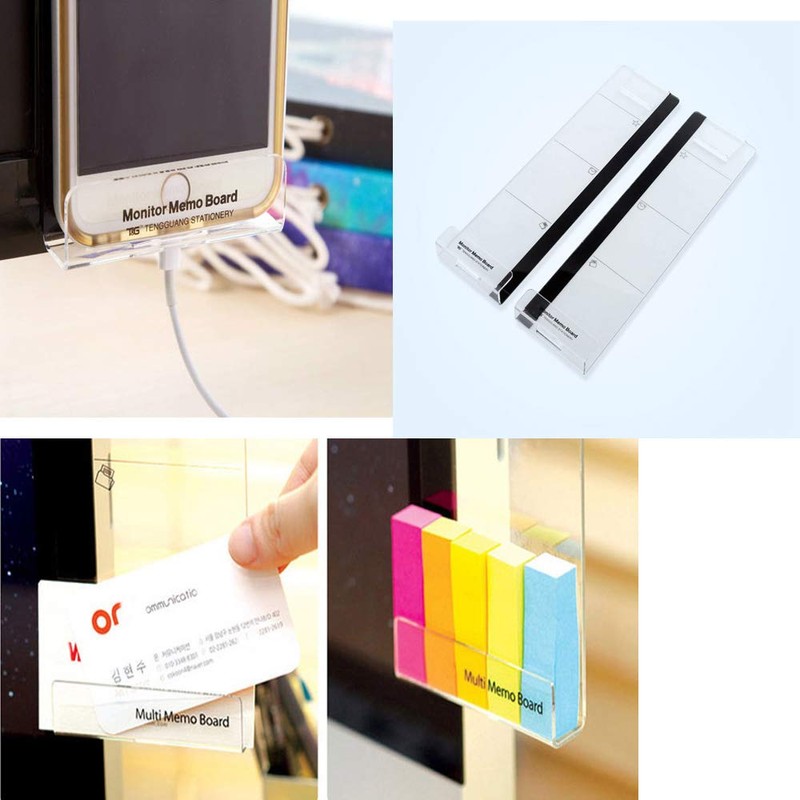 Memo and Notes Board, Pack of 2 Acrylic Transparent Sticky