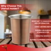 JUST-BUY Stainless Steel Solid Flatware Utensils Holder, Caddy, Crock, Cylinder