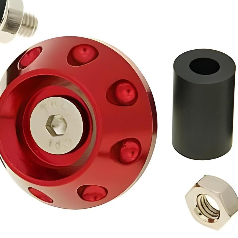 Handlebar End Vibration Absorbers Flat 13.5/17.5 mm – Red