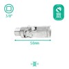 WIESEMANN 1893 Universal Cardan Joint 3/8 inch Double Square Drive
