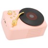 Bluetooth Speaker Stereo USB Charging Retro Turntable Design Portable Mini