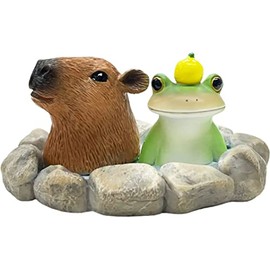 DAIKAI 74029 Copeau Capipara and Bath, 2.4 x 1.7 x 1.2 inches (6.1 x 4.3 x 3 cm)