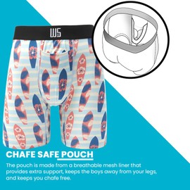 Warriors & Scholars | 8” Inseam Boxer Briefs With Pouch |Chafe Safe Pouch | Mens boxer briefs | Boxer briefs for men pack, Pack Aml520, M