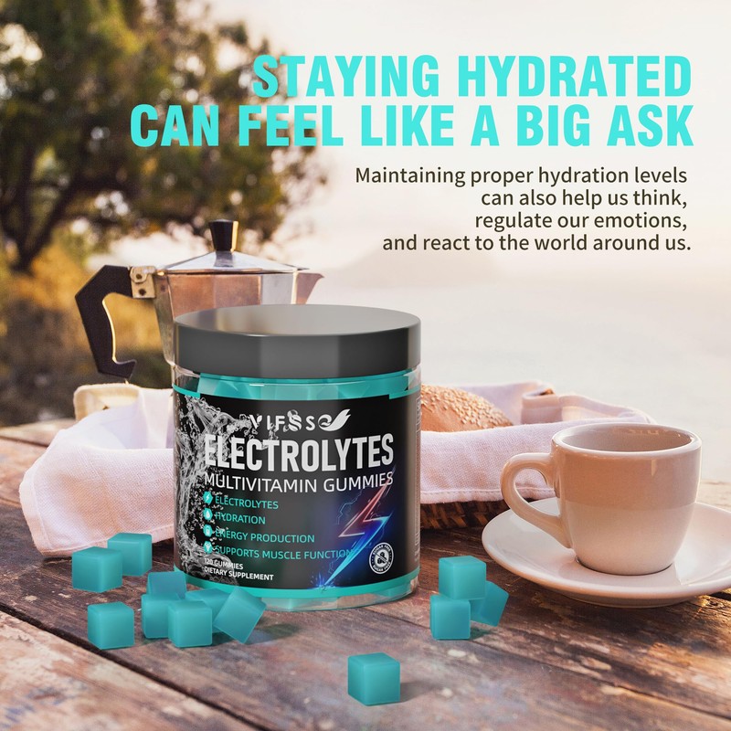 VIFSSG Electrolytes Gummies No Sugar, 120 Chewable Electrolyte Gummies with