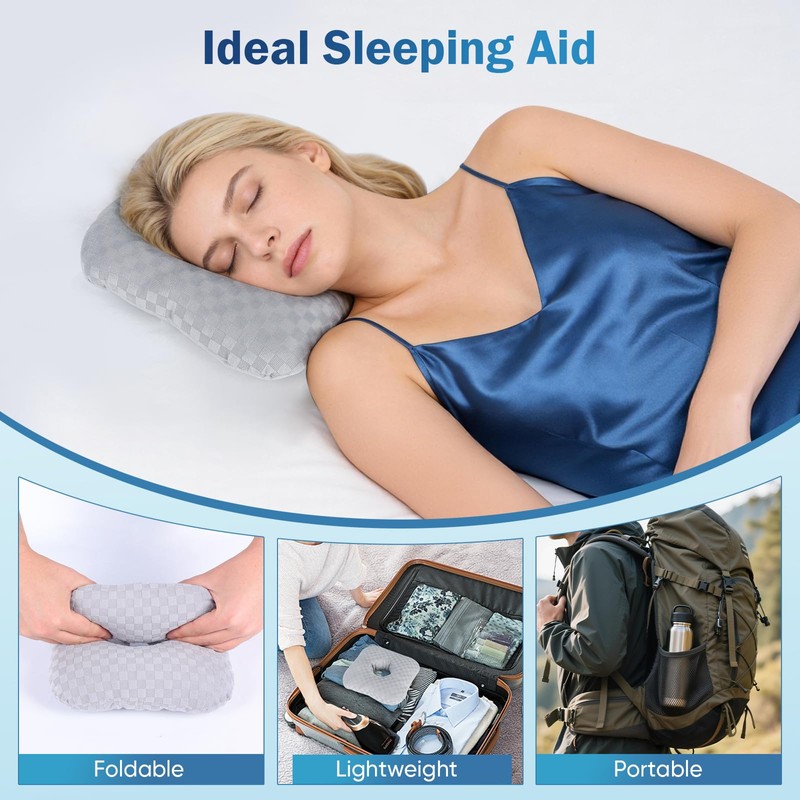 Ear Piercing Pillow with Comfort Hole for Side Sleepers(Light Gray)